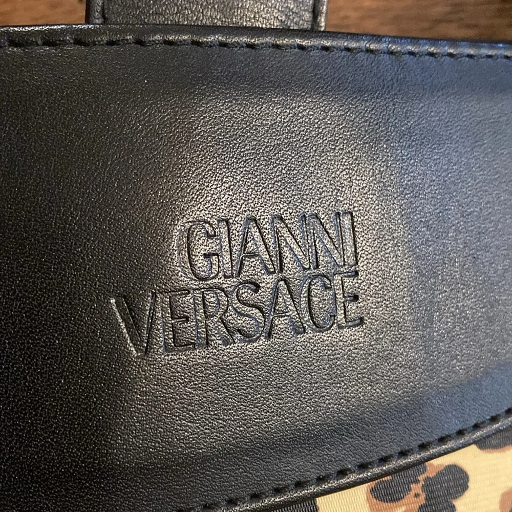 Versace Gianni Versace Leopard/Barocco Gold Crown Bag/Tote Vintage & Rare EUC